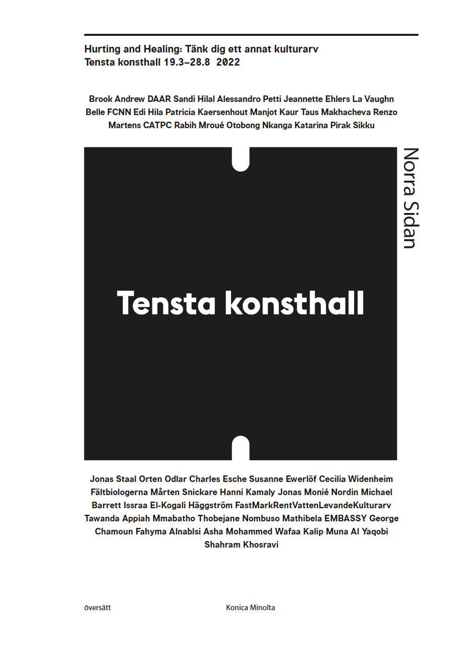 Katalogblad Hurting and healing - Tänk dig ett annat kulturarv